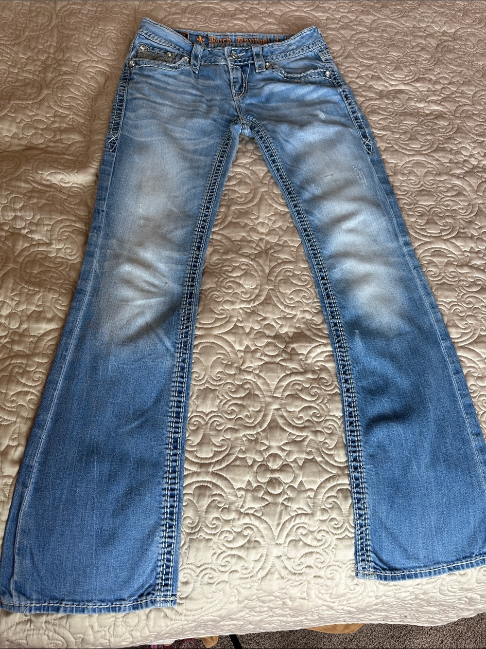 Rock Revival Light Blue Boot Cut Jeans VINTAGE 2005 Lacey‎ 27x30